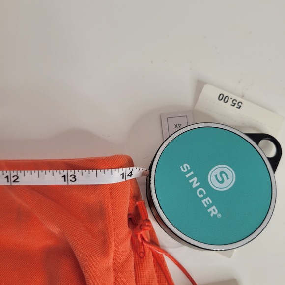 Open Edit Nordstrom Orange Red Mandarin Ruched Drawstring Skirt Med Adjustable - Picture 9 of 12